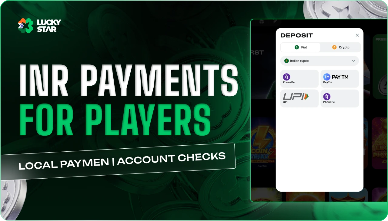 Lucky Star payment system supporting INR deposits and withdrawals for Indian users