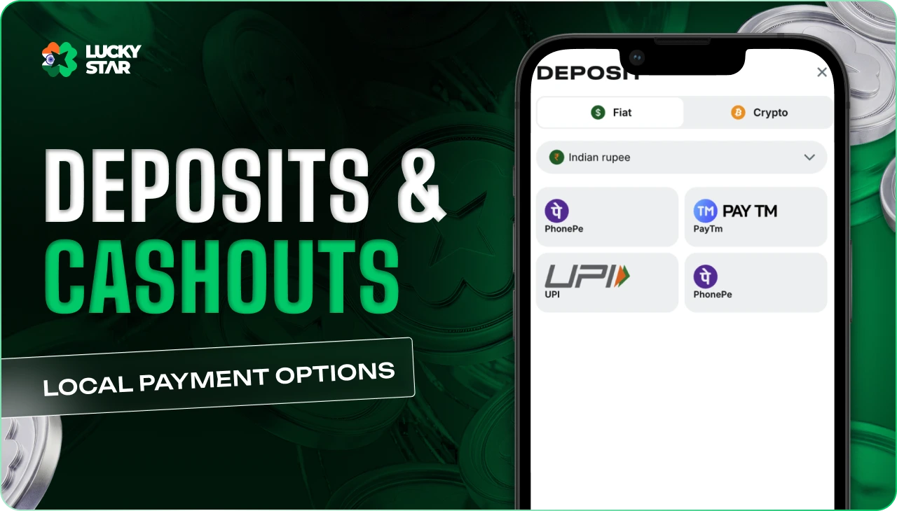 Centralized account section for payments, withdrawals and balance management