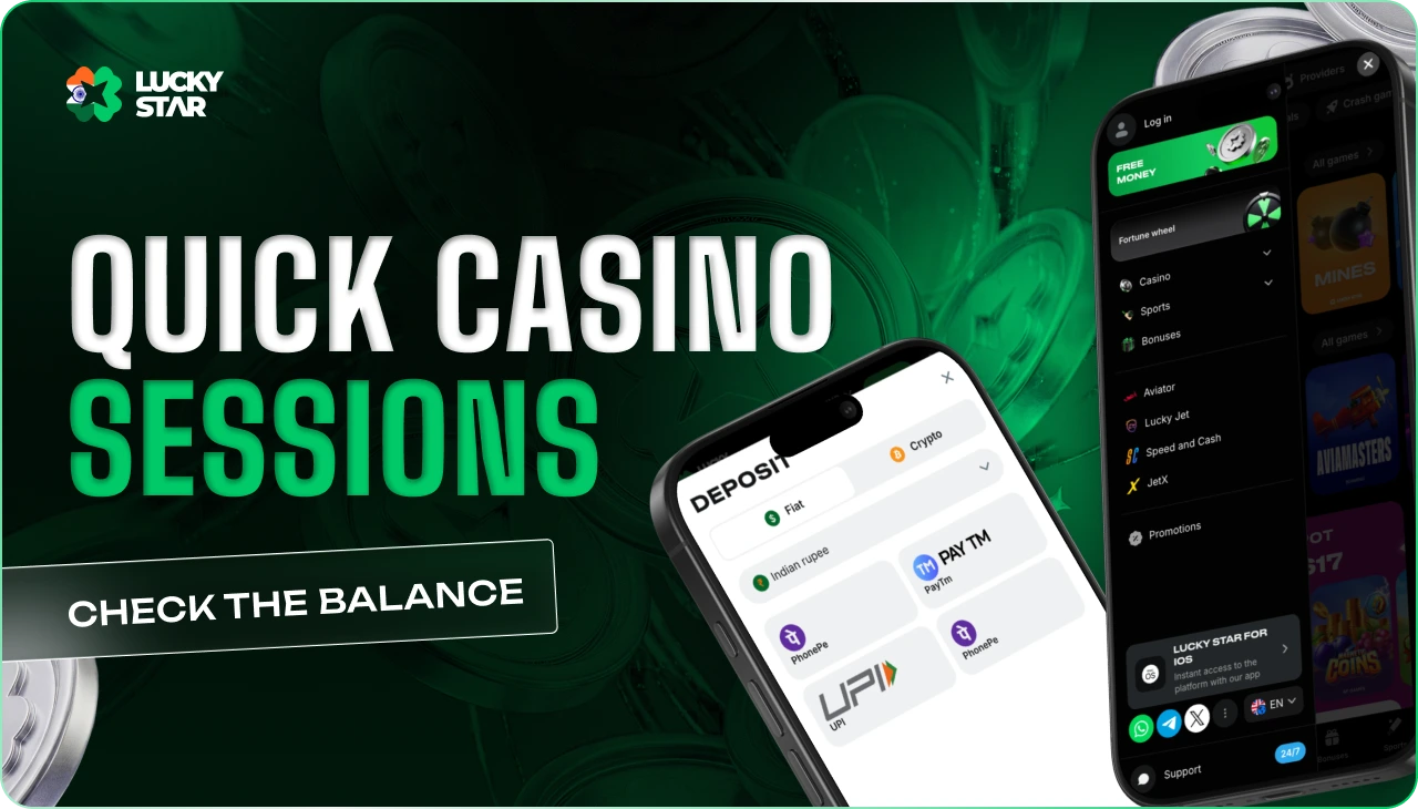 Gaming interface providing balance monitoring and customizable betting settings